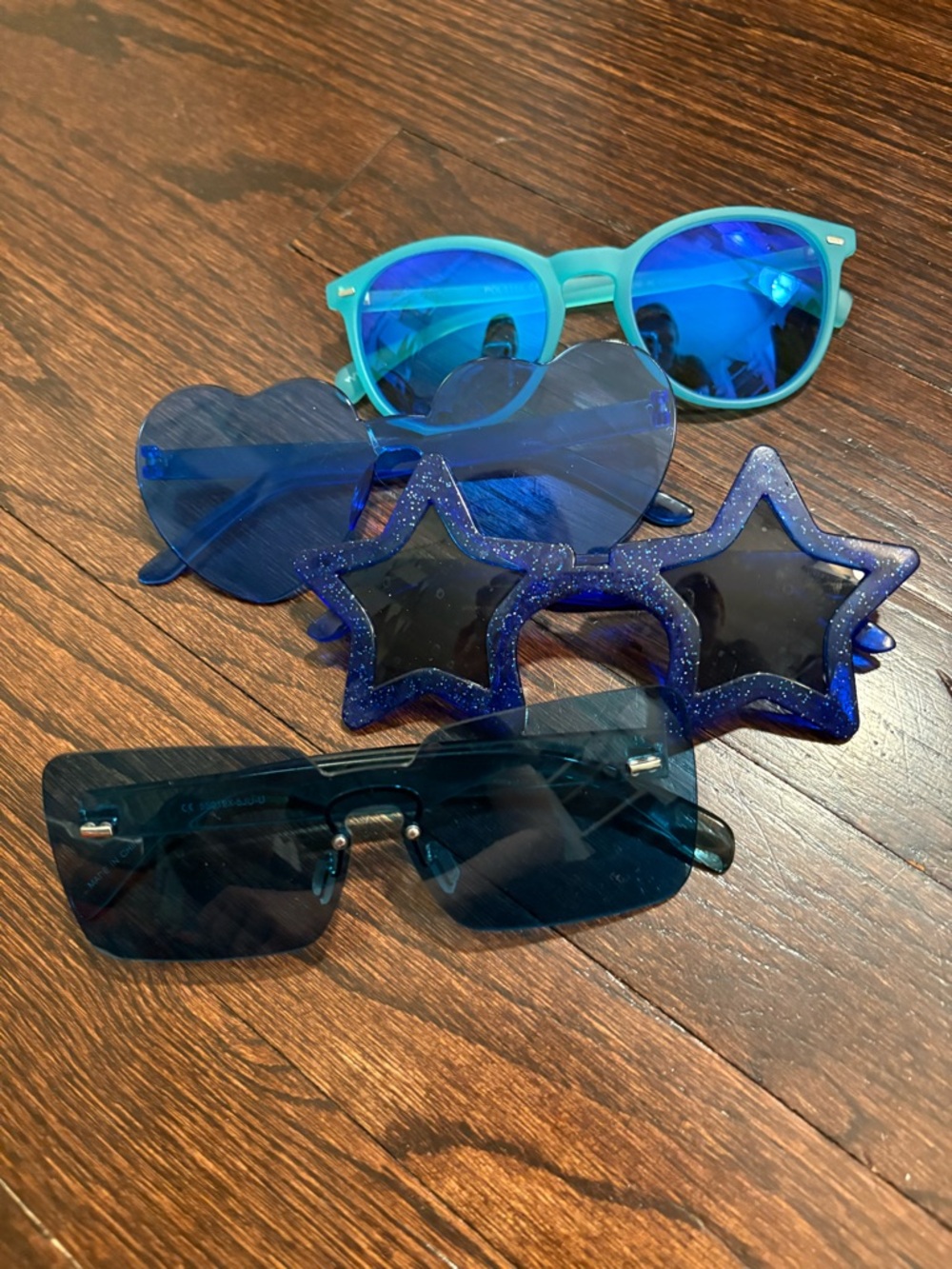 Blue Novelty Sunglasses Set - 4 Fun Styles